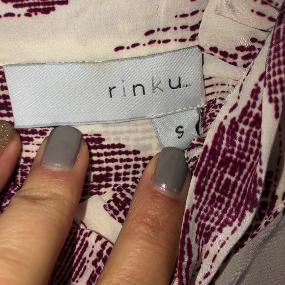 Rinku Anthropology button down fuchsia blouse Sm - Picture 3 of 6